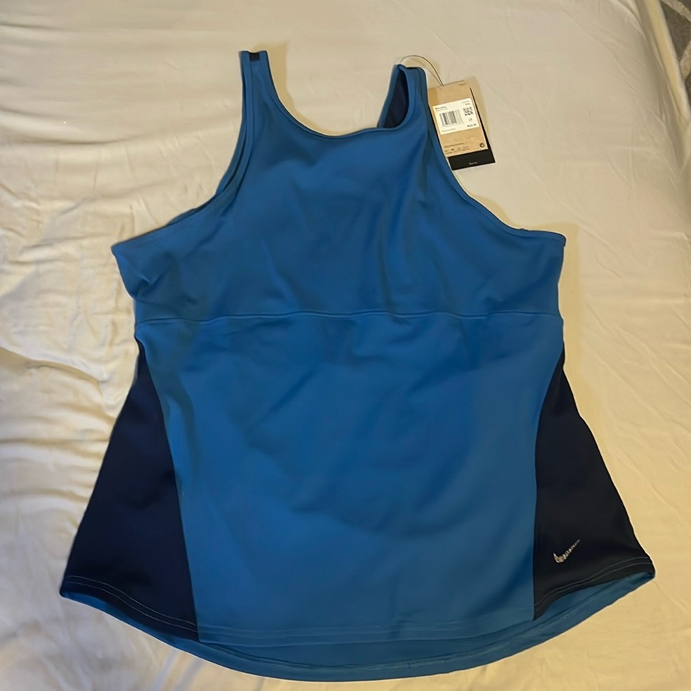 Nike Yoga High Neck Cut Out Back Tank - NWT